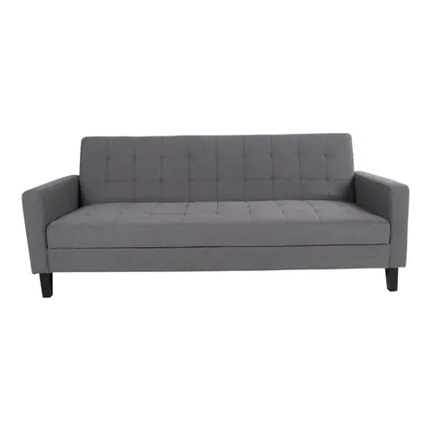 HOUSE NORDIC Milton sovesofa, m. armlæn og opbevaring grå polyester og birketræ fra Boboonline.dk