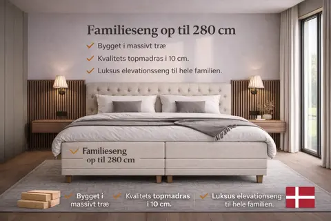 Gilleleje Familieseng med elevation fra SengeSnedkeren