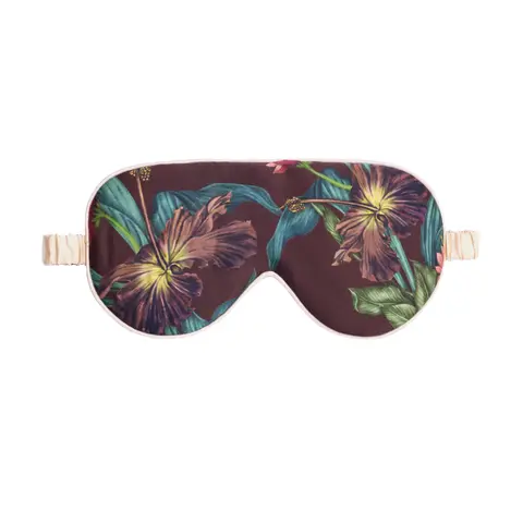 Vintage Flora sovemaske Brown w/pattern fra Bahne