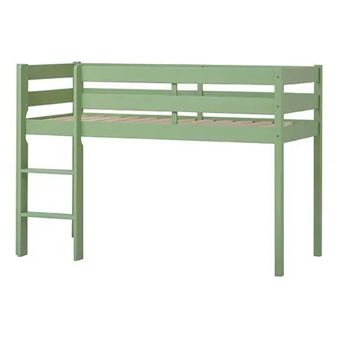 Hoppekids ECO Comfort halvhøj seng Pale Green Pale green fra Erling Christensen Møbler