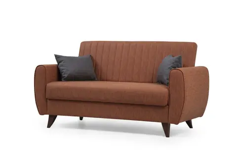 NORDVÄRK Alkon 2 pers. sovesofa fliserød stof og plast fra Boboonline.dk