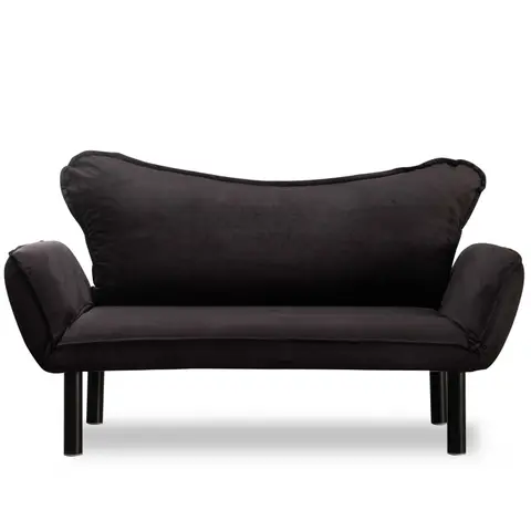 NORDVÄRK Chatto 2 pers. sofa sort stof og sort plast fra Boboonline.dk
