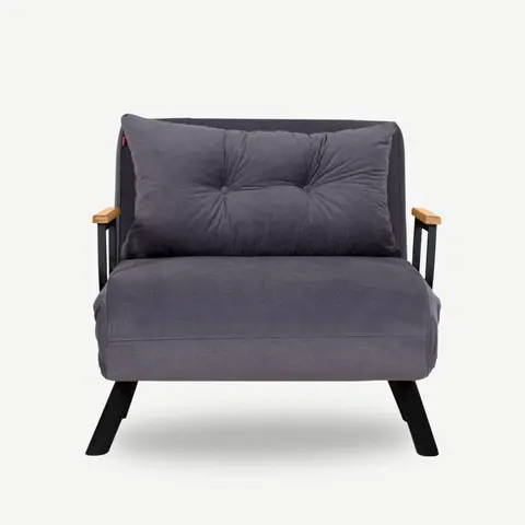 NORDVÄRK Sando Single sovesofa grå polyester og metal fra Boboonline.dk