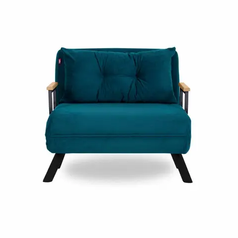NORDVÄRK Sando Single sovesofa petrol grøn polyester og metal fra Boboonline.dk