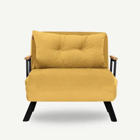 NORDVÄRK Sando Single sovesofa sennep polyester og metal fra Boboonline.dk