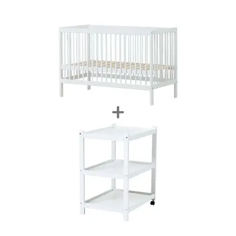 Hoppekids IDA-MARIE Bundle Babyseng og IDA-MARIE Puslebord fra Loukrudt