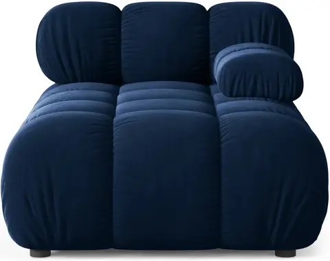 Chaiselong daybed modul højrevendt Micadoni Bellis velour, kongeblå, x70 cm fra Likehome.dk