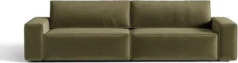 Sovesofa Micadoni Jodie 3-personers grøn velour, soveseng , opbevaring fra Likehome.dk