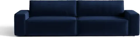 Sovesofa 3-personers Micadoni Jodie kongeblå velour med opbevaring og liggemål fra Likehome.dk