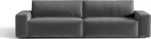 Sovesofa Micadoni Jodie 3-personers grå velour med opbevaring og soveplads fra Likehome.dk