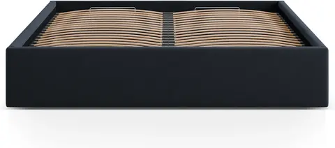 Sengeramme Micadoni Susan mørkeblå velour med opbevaring 34 cm høj fra Likehome.dk