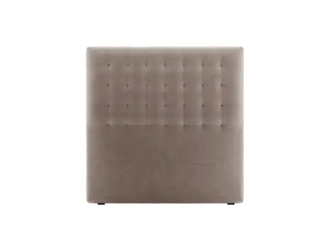 Sengegavl Micadoni Nova polstret x10 cm varmgrå Paris velour fra Likehome.dk