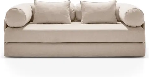 Sovesofa Micadoni Dreamy 3-personers beige Liberty strukturstof liggemål fra Likehome.dk
