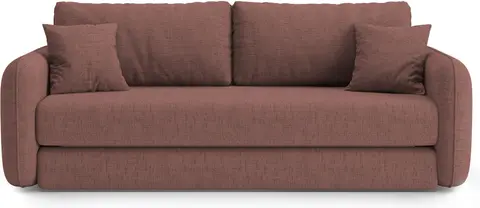 Sovesofa Micadoni Dormi 3-personers mørk rosa Moly-chenille udtræk liggeflade vandafvisende strukturstof fra Likehome.dk