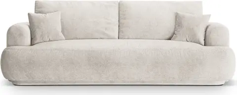 Sovesofa 3-personers Micadoni Ella beige Sorella strukturstof, seng med opbevaring fra Likehome.dk