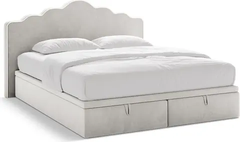 Seng Micadoni Dream inkl. boxmadras og topmadras elfenben velour med opbevaring fra Likehome.dk