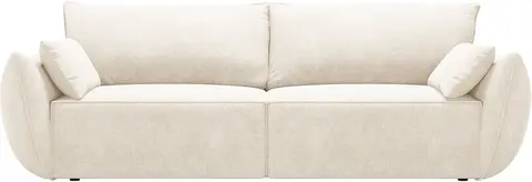 Sovesofa 3-personers Micadoni Kaelle, lys beige chenillestof B244 cm, soveplads , opbevaring fra Likehome.dk