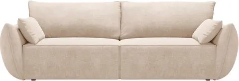 Sovesofa Micadoni Kaelle 3-personers beige chenille med opbevaring og soveplads fra Likehome.dk