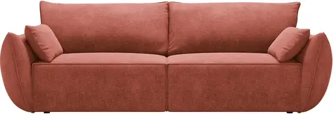Sovesofa Micadoni Kaelle 3-personers, terrakotta chenillestof, sovefunktion & opbevaring fra Likehome.dk