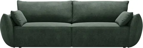 3-personers sovesofa Micadoni Kaelle flaskegrøn chenille med opbevaring, liggemål fra Likehome.dk