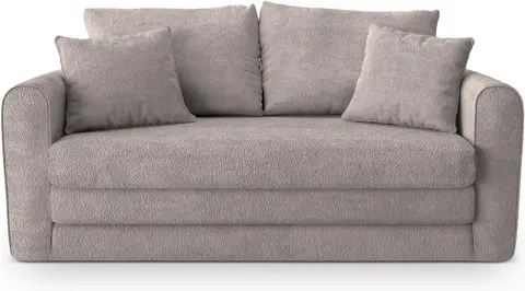 Sovesofa Micadoni Lido 2-personers Coral bouclé varmgrå, liggemål , slidstærk 45.000 Martindale fra Likehome.dk