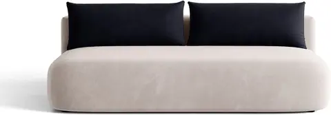 Sovesofa Micadoni Hena 3-personers lys grå velour, udtrækbar seng med opbevaring fra Likehome.dk