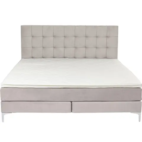 KARE DESIGN Boxspring Bed Benito Star Cream seng creme polyester og stål fra Boboonline.dk
