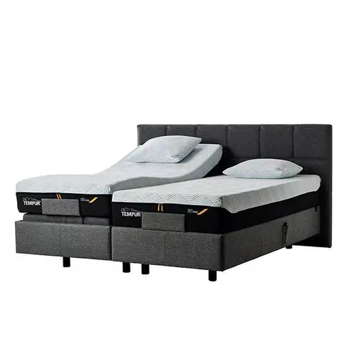 TEMPUR® Spring Box Adj. Elevationsseng m/TEMPUR® Pro Plus CoolQuilt madrasser fra Erling Christensen Møbler