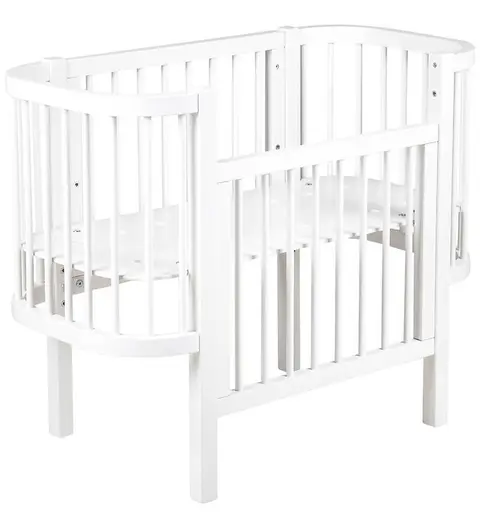 Sebra Bedside Crib Classic White fra Kids-world