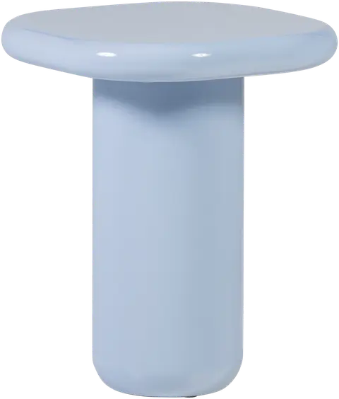 Sidebord WOOOD Collection Lyseblå højglans MDF minimalistisk side- og natbord FSC H61xB50xD50 cm fra Likehome.dk