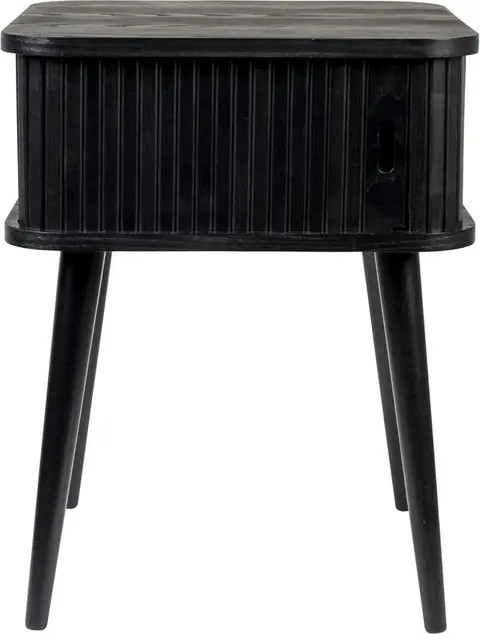 Sidebord/natbord Zuiver Barbier kulsort træ H59xB45xL45 cm fra Likehome.dk