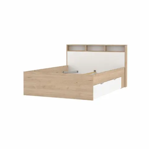 TVILUM Ikast Seng med 2 skuffer Jackson Hickory/Hvid, 149,8 x ,8 cm fra Boboonline.dk