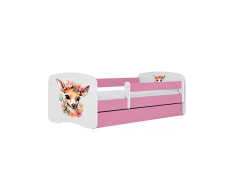 KOCOT KIDS Seng babydreams pink bambi uden skuffe med madras fra Boboonline.dk