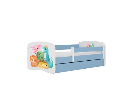 KOCOT KIDS Seng babydreams blue tiny dinos uden skuffe med madras fra Boboonline.dk